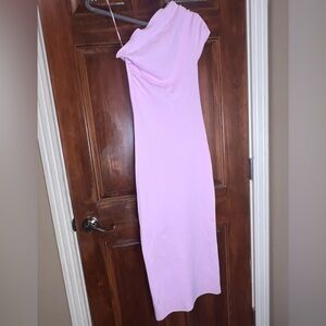 Zara One Shoulder Light Pink Dress